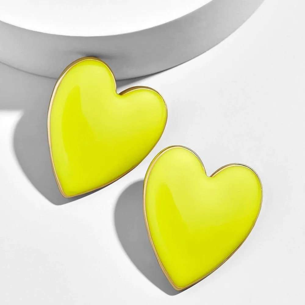 Passionate Love Heart Stud Earrings