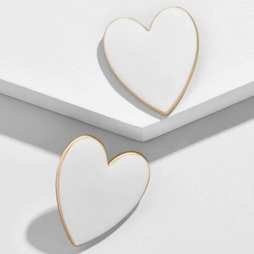 Passionate Love Heart Stud Earrings