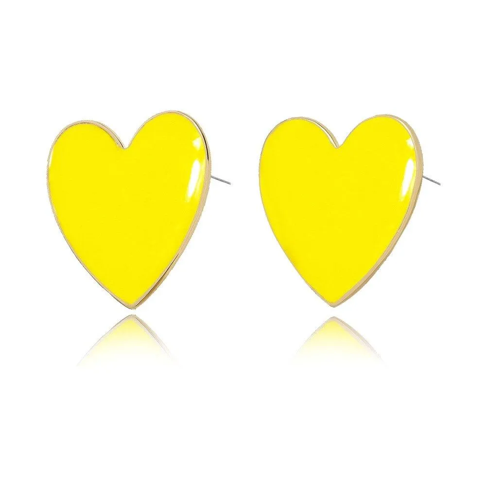 Passionate Love Heart Stud Earrings