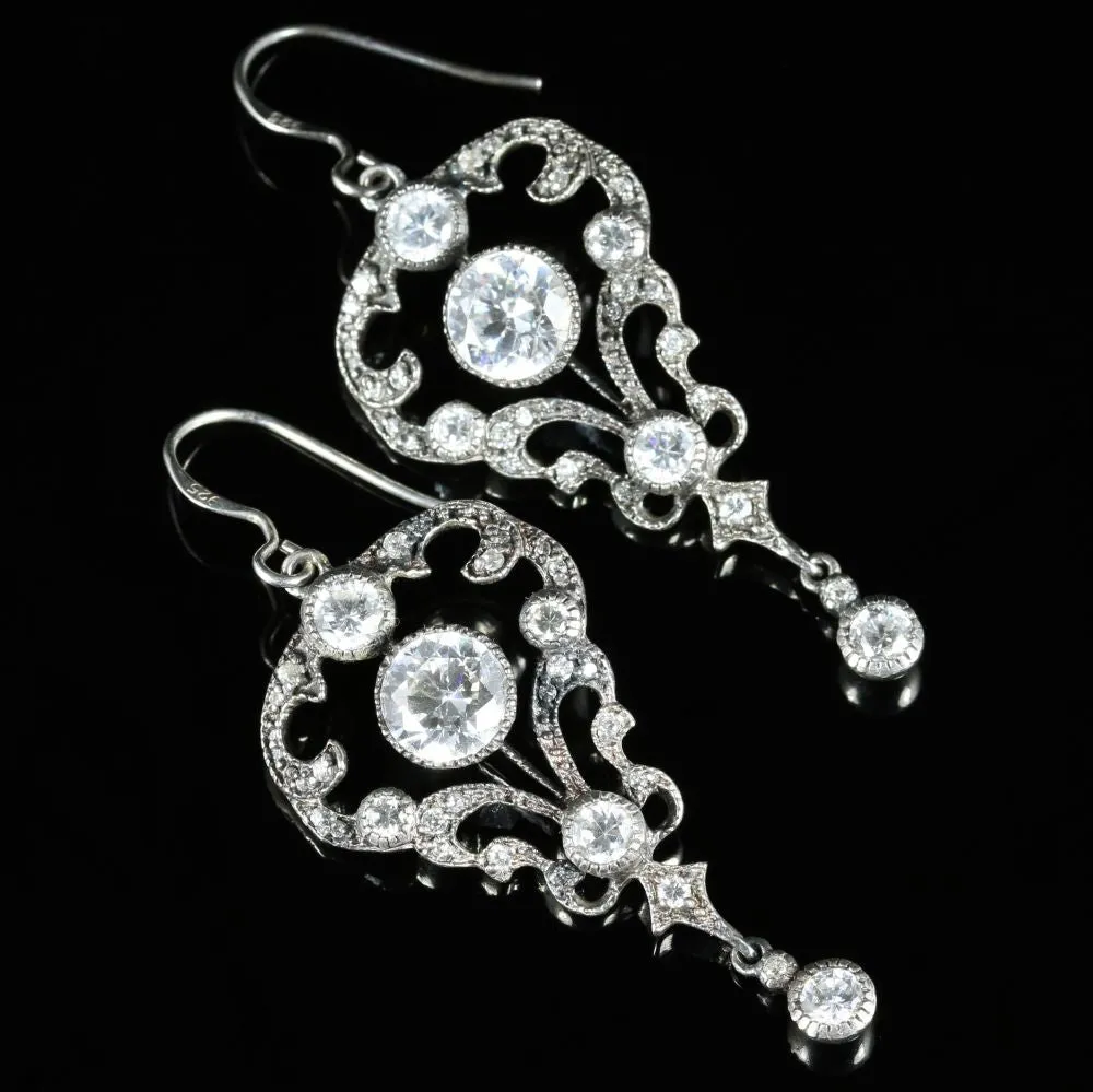 Paste Drop Earrings Sterling Silver