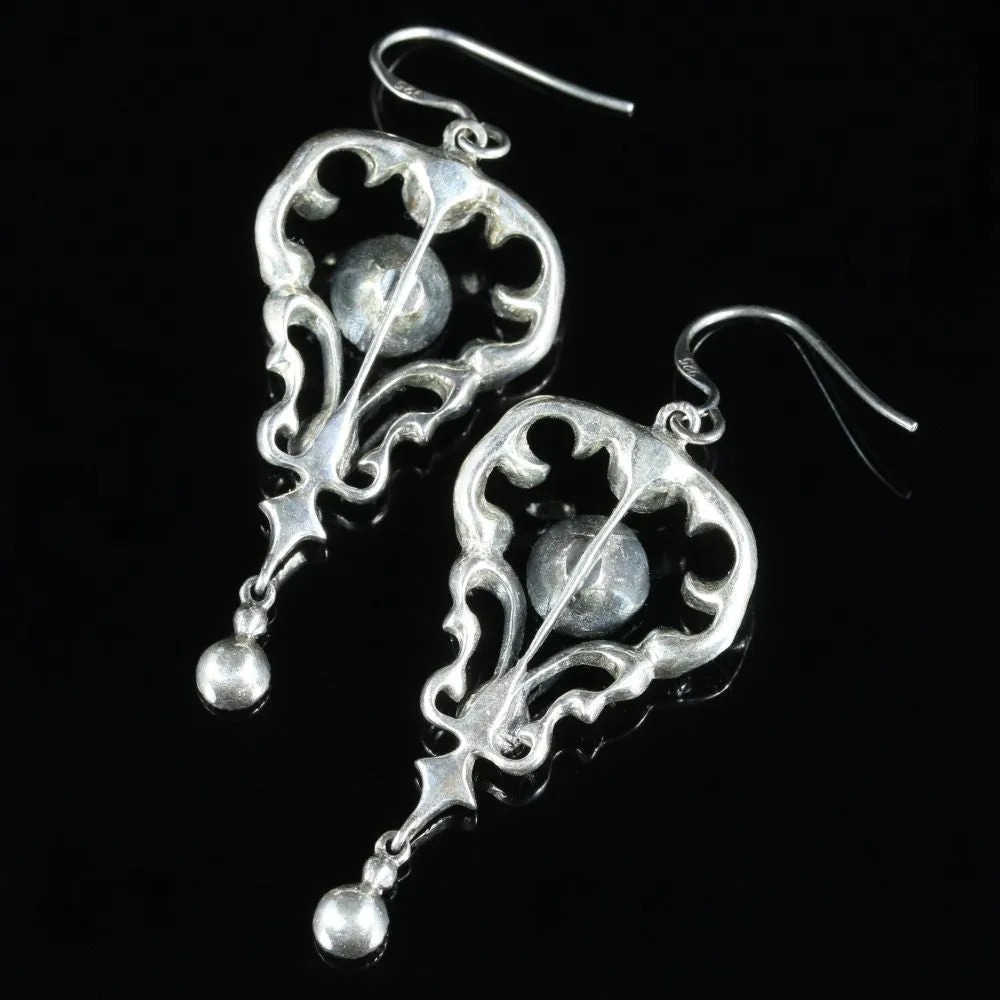 Paste Drop Earrings Sterling Silver