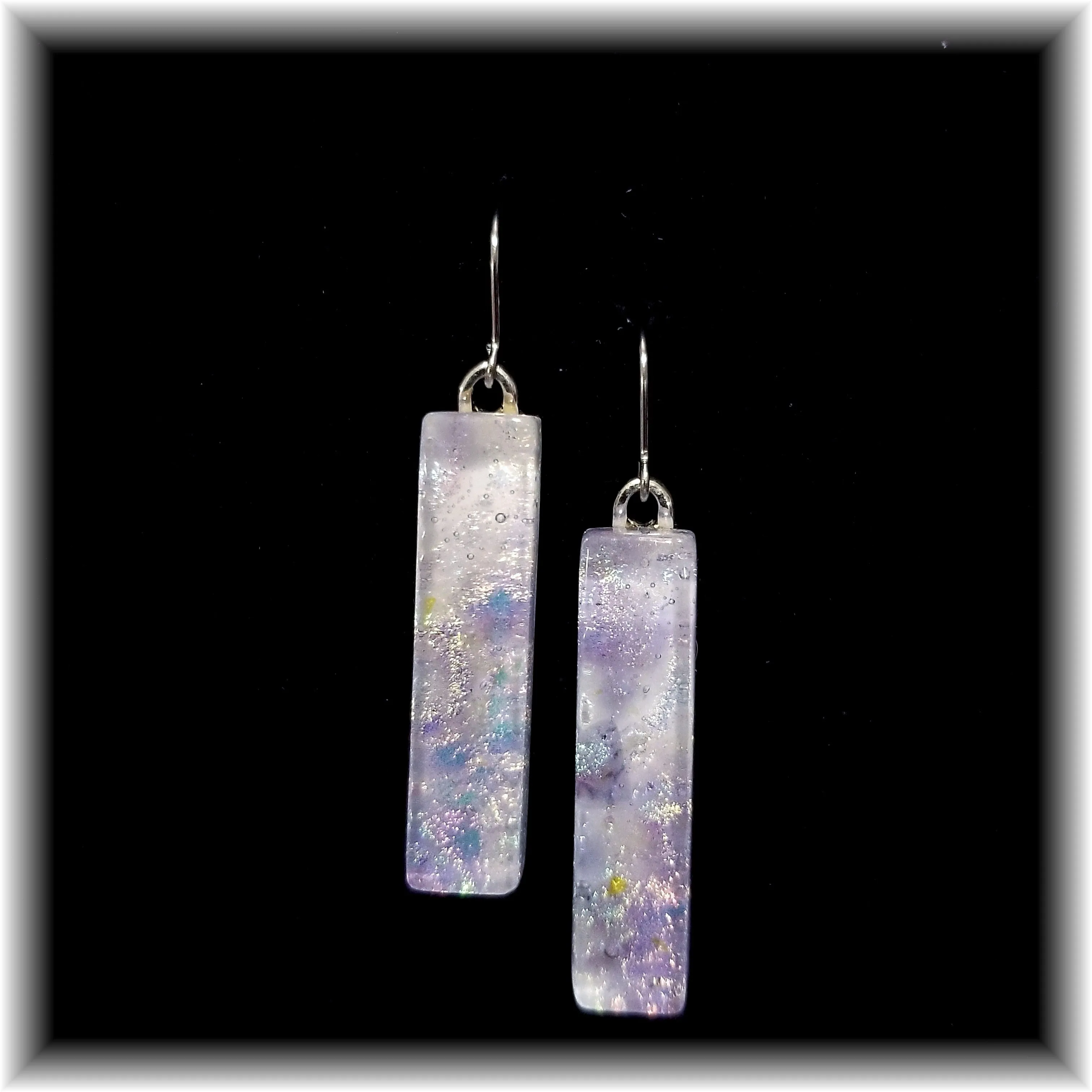 Pastel Long Rectangle Dangle Earrings