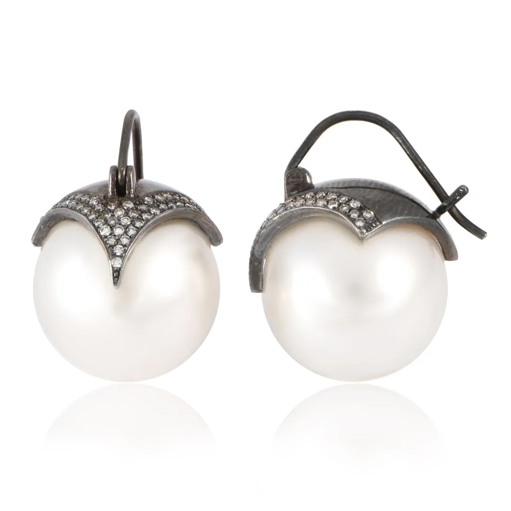 pearl armor earrings