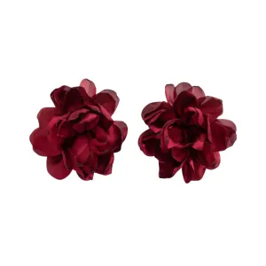 Pre Order:  Large Flower Fabric Earrings