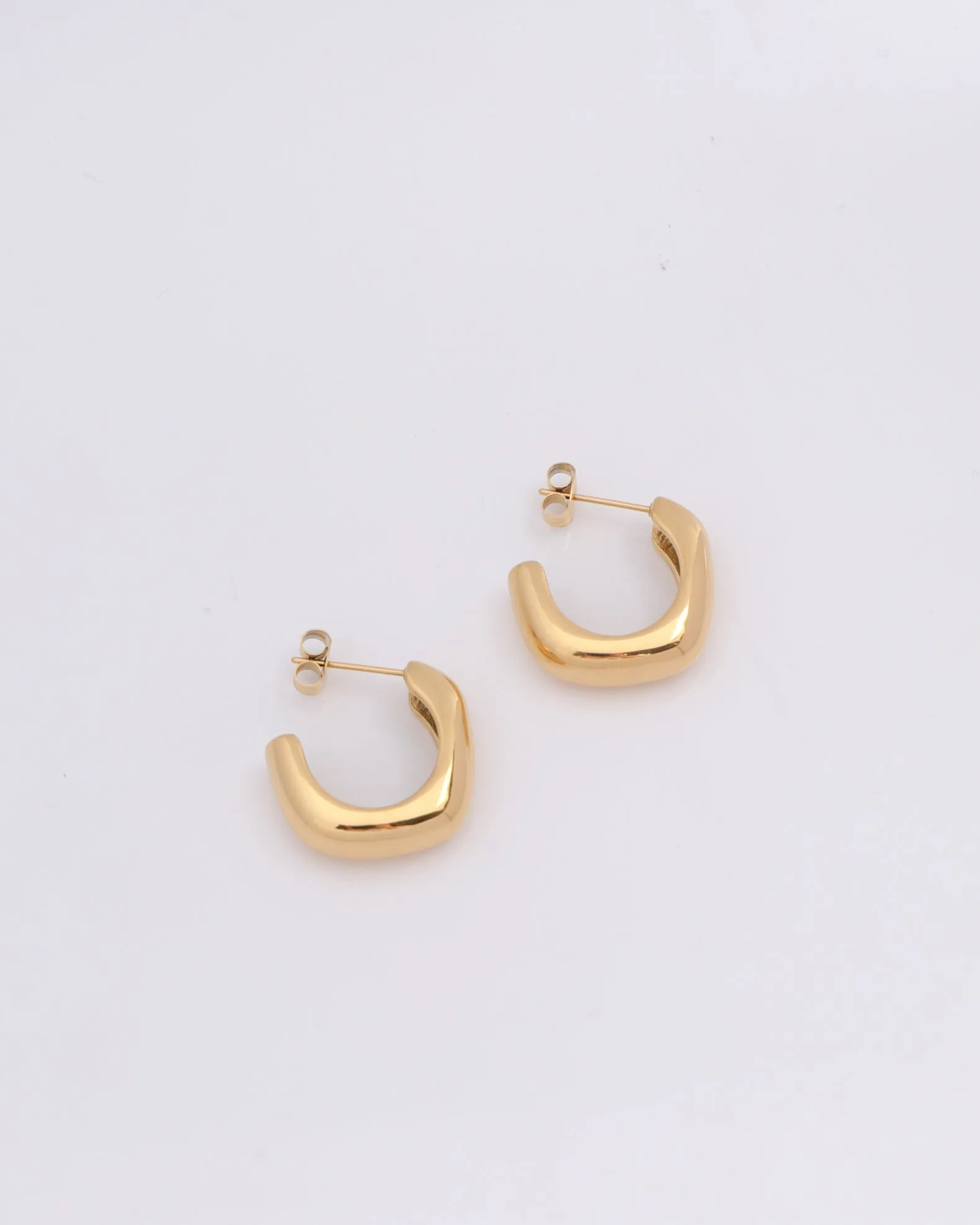 Prismara Irregular Gold Half Hoop Earrings