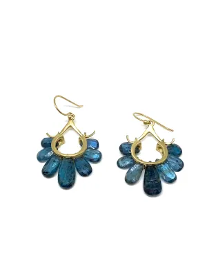 Rachel Atherley Small Peacock Earrings in Orissa Kyanite