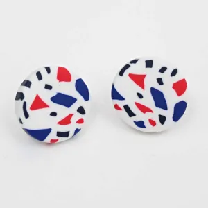 Red White and Blue Statement Earrings