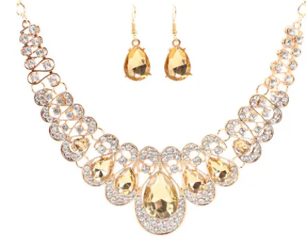 Retro ethnic style jewelry set crystal gem fashion jewelry