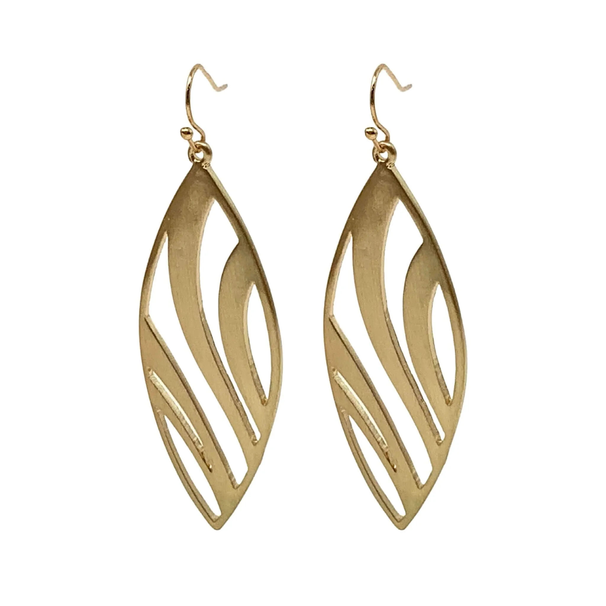 Satin Striped Teardrop Earrings