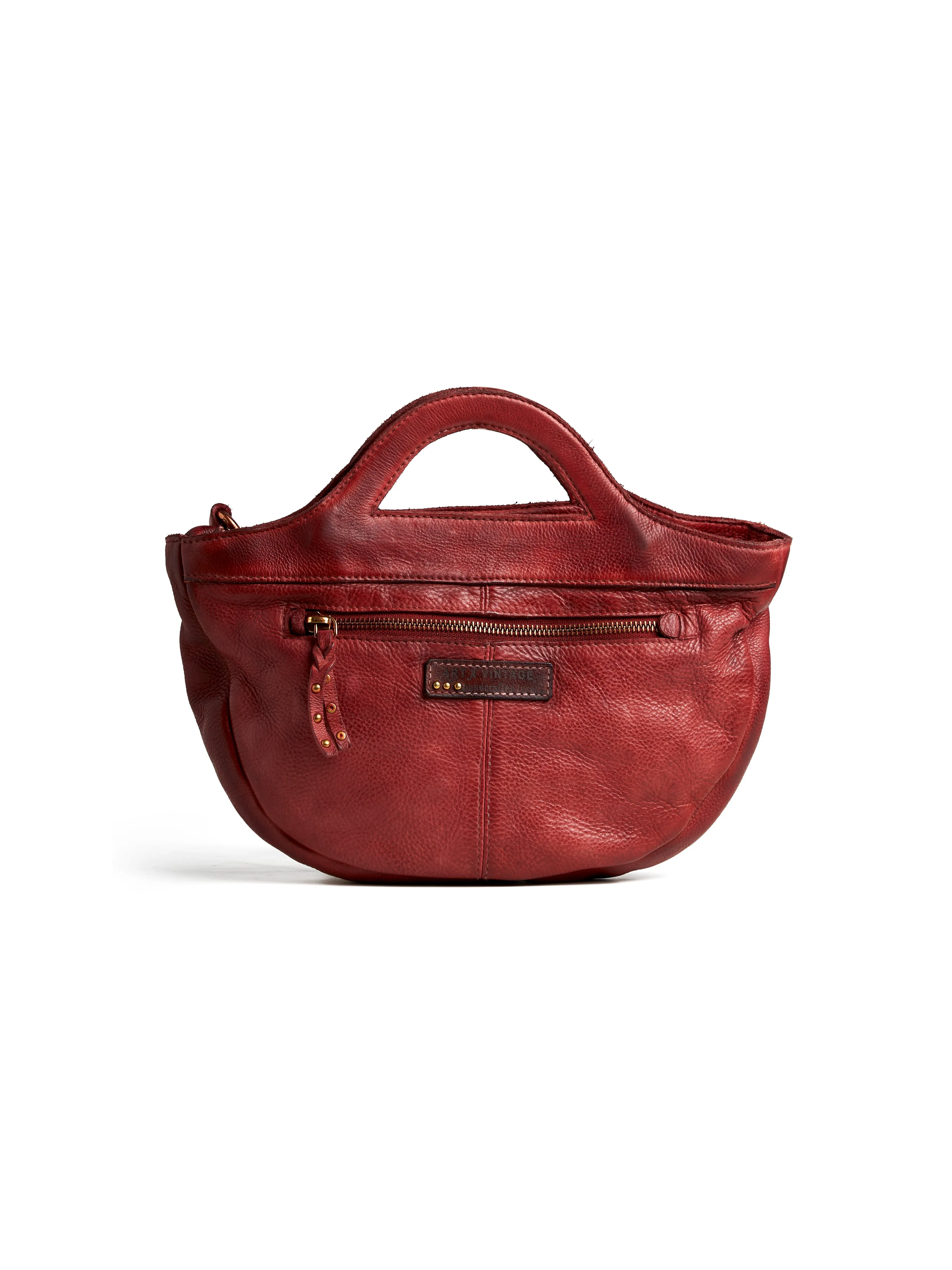 SEPHORA Rosetta Womens Real Leather Handbag by Art N Vintage- Red