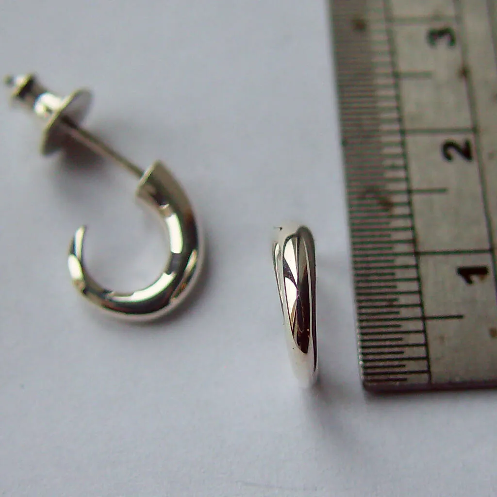 Small Silver Wiggly Hoop Earrings