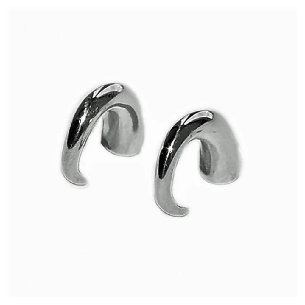 Small Silver Wiggly Hoop Earrings