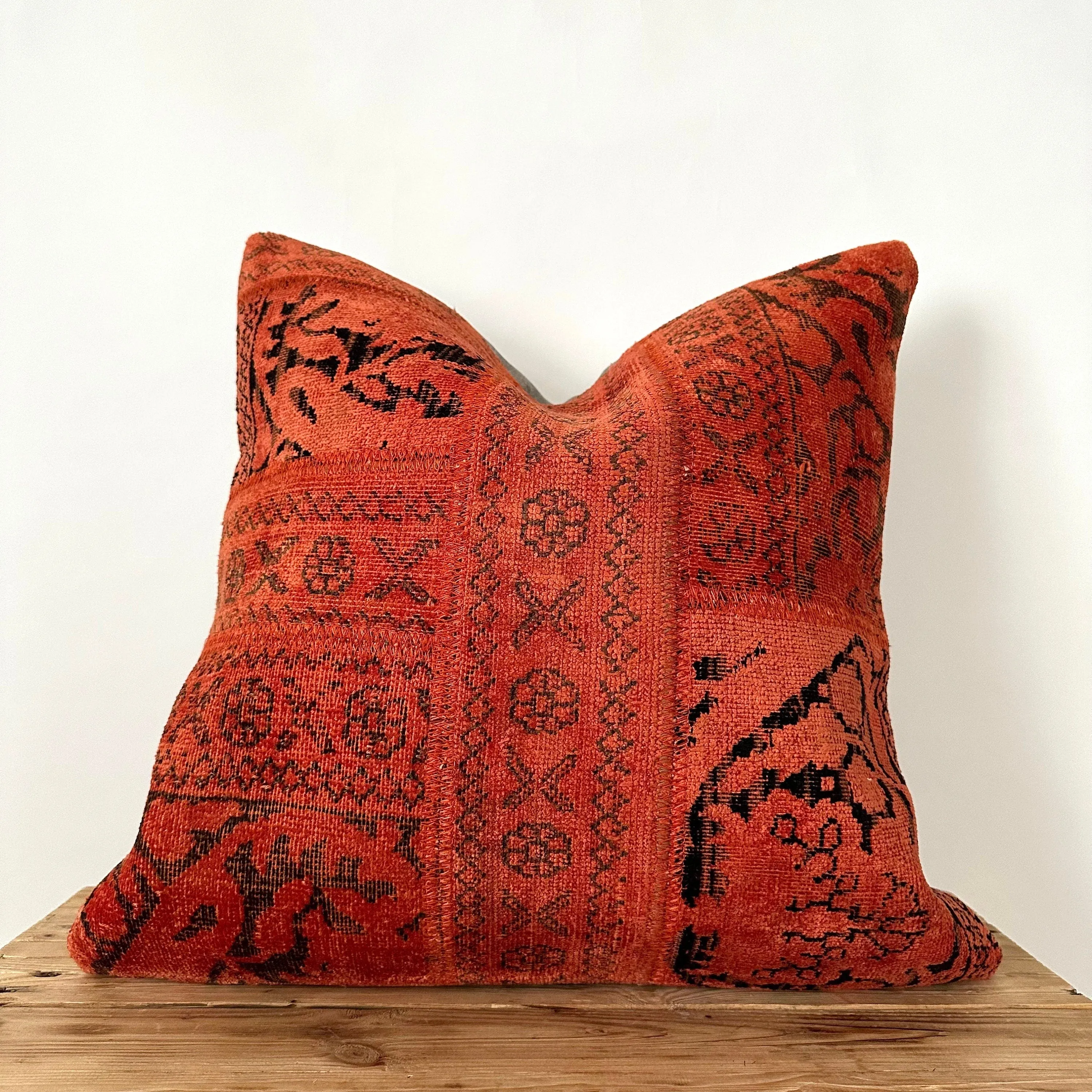 Sonja - Red Bamboo Silk Pillow Cover