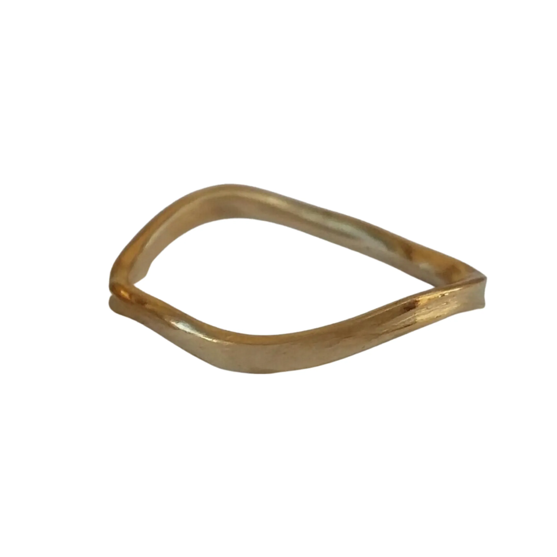 Thin Gold Wavy Wedding Band