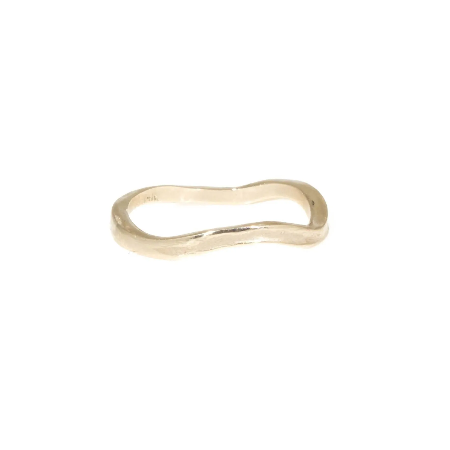 Thin Gold Wavy Wedding Band