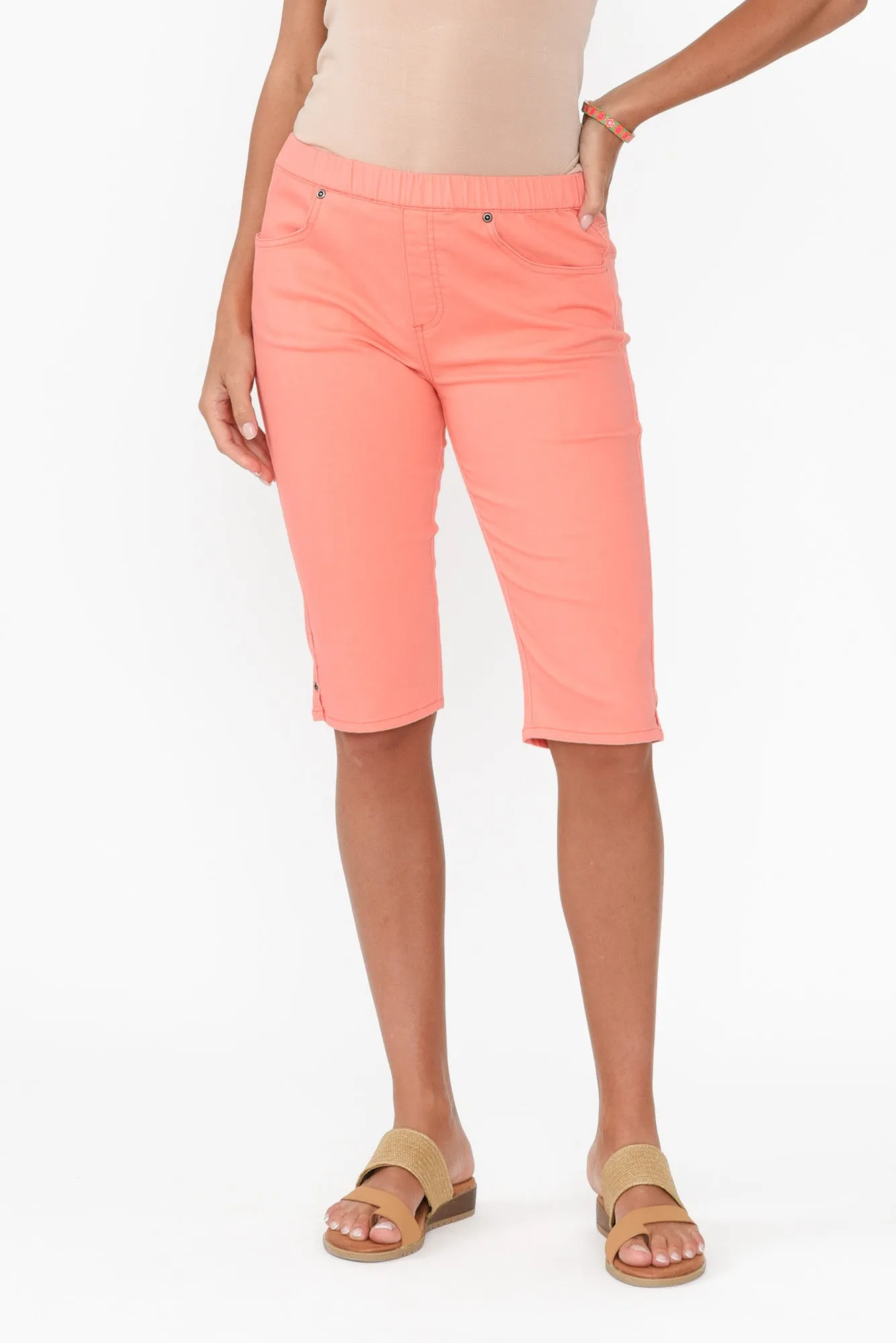 Tora Peach Stretch Shorts