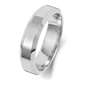 Wedding Band 18ct Wedding Bevelled Edge Ring WQ145WH