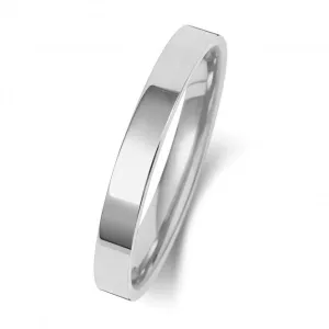 Wedding Band 18K Flat Court 2.5mm-1.7 Wedding  Ring WQ122WH/I