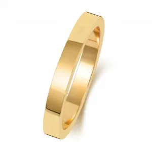 Wedding Band 18K Flat Flat 2.5mm-1.7 Wedding  Ring WQ172H/I