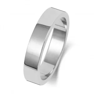 Wedding Band Platinum Flat Flat 4mm-1.45 Wedding  Ring WP174M