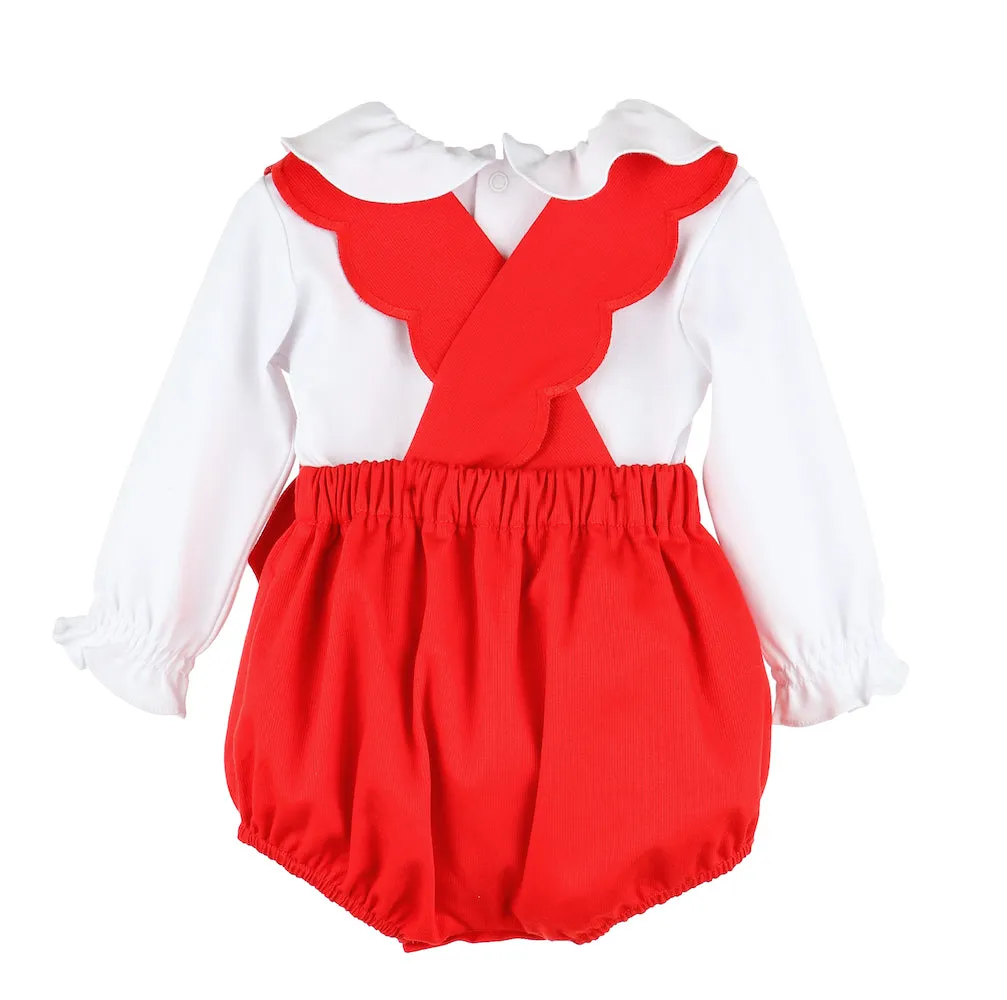 Winterberry Scallop Romper