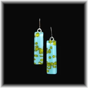 World Long Rectangle Dangle Earrings