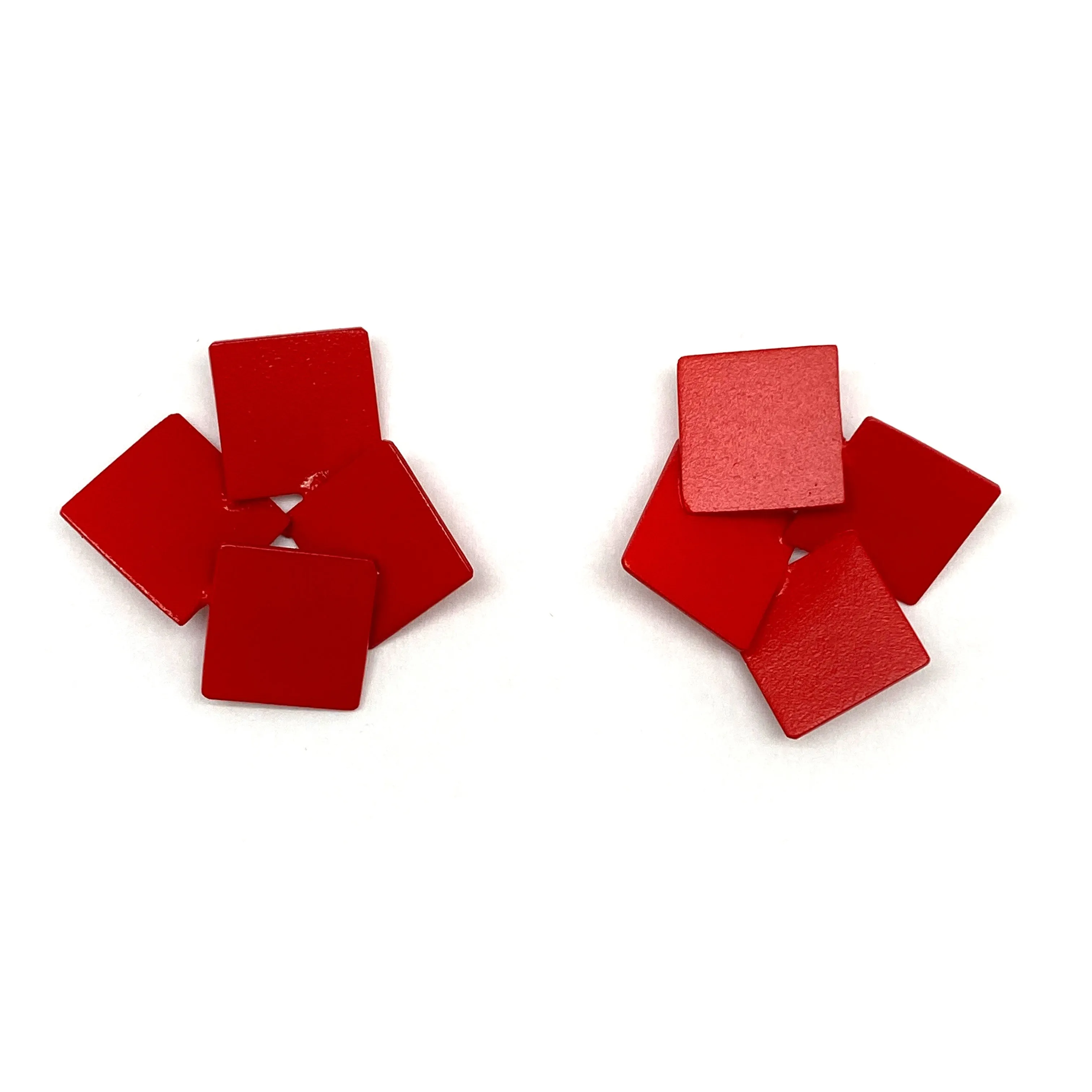 Yu Hiraishi  - Quad Square Stud Earrings