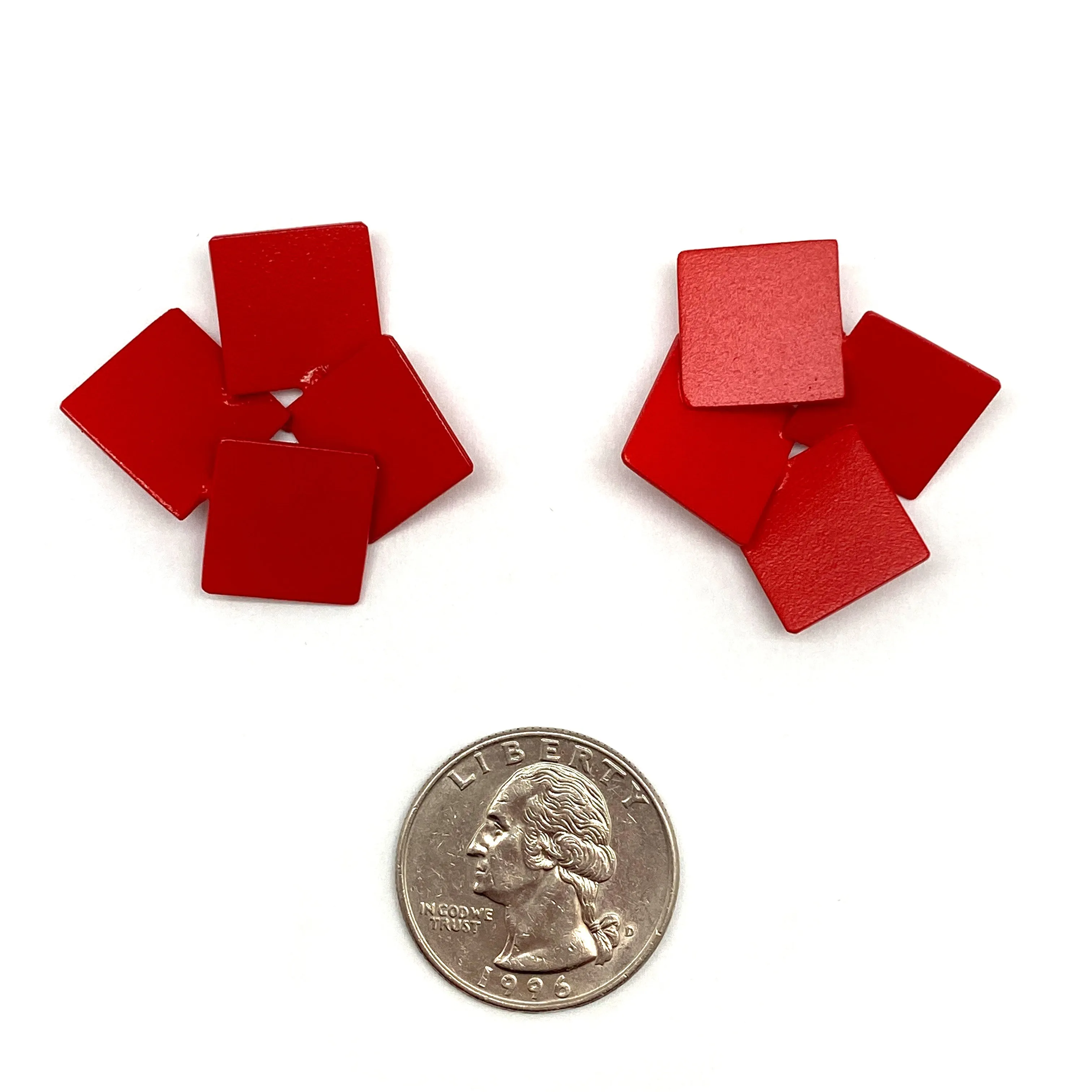 Yu Hiraishi  - Quad Square Stud Earrings